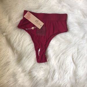 Dark red/burgundy bikini bottom